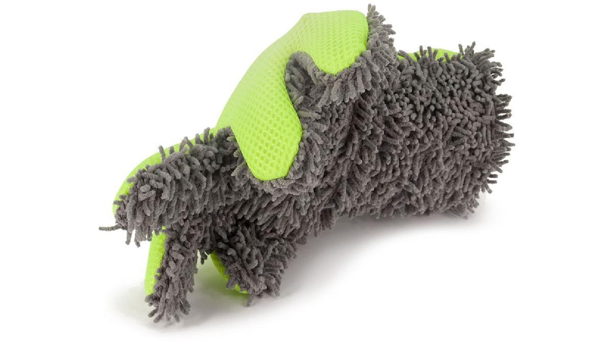 AutoStyle+Gant+de+Lavage+Voiture+recto-verso+-+Gris%2FVert